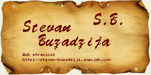 Stevan Buzadžija vizit kartica
